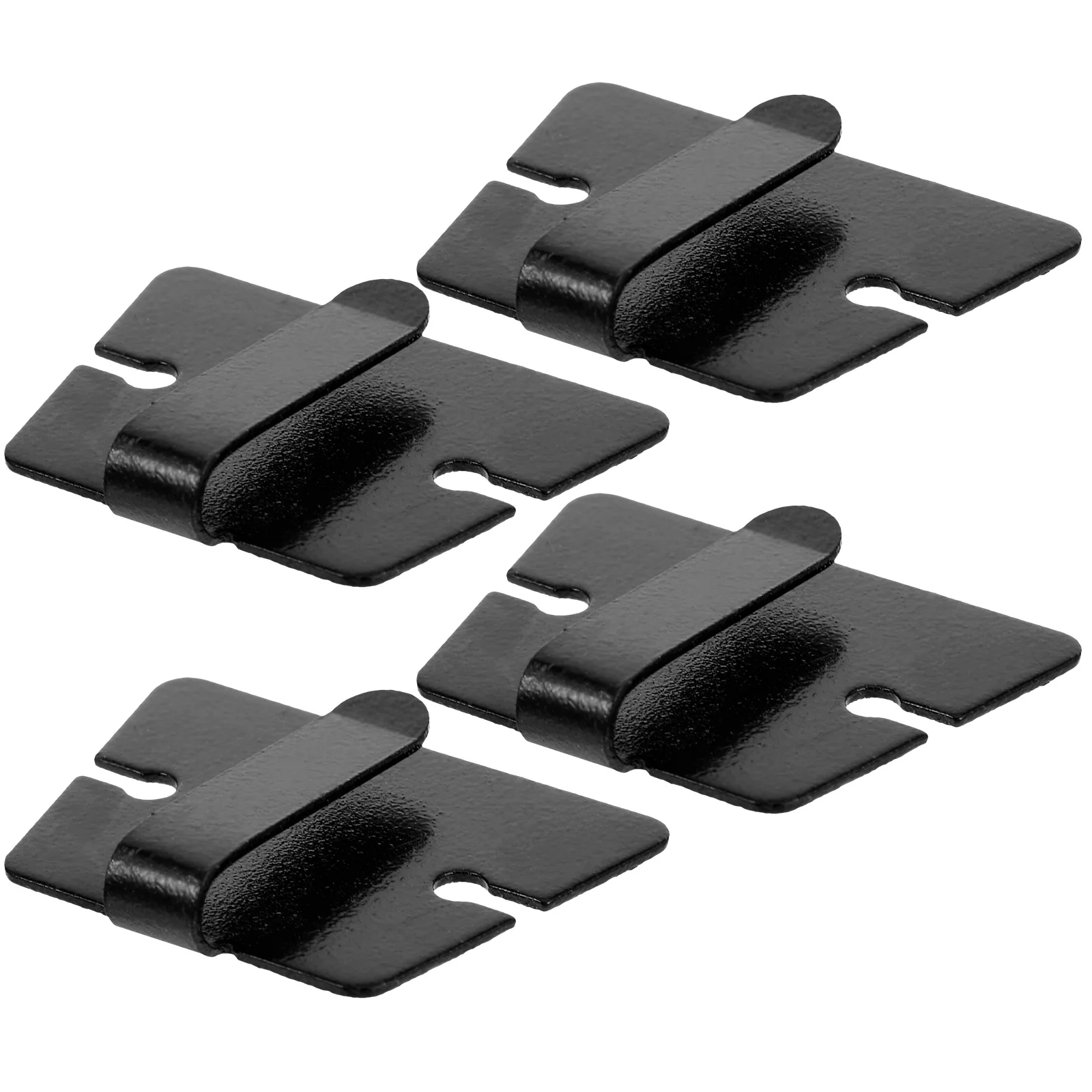 

4 Pcs Car Accessories Microphone Hook Hanging Clip Holder Radio Hand Mobile Black