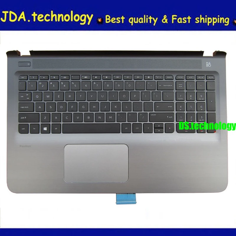 

MEIARROW New for HP Pavilion 15-Ak 15-ak002TX US keyboard Palmrest Upper Cover Touchpad,TPN-Q159 TPN-162 841944-001