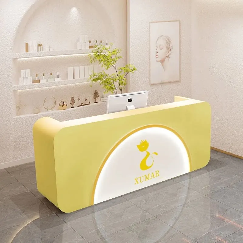 

Design Company Reception Desks Display Restaurant Hotel Modern Luxury Shop Reception Desks Beauty Mostrador Commercial Furniture