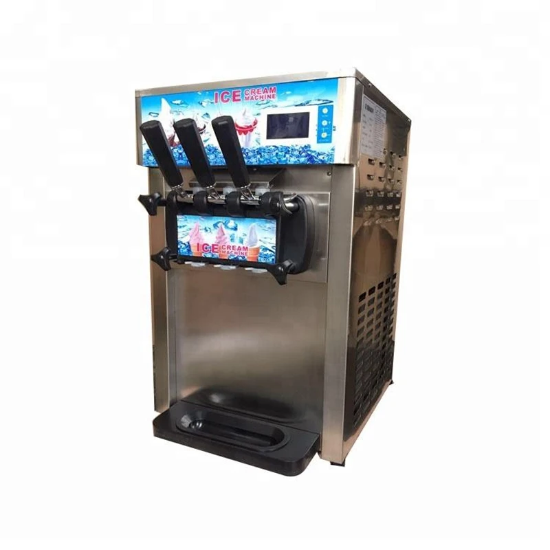 

Commercial Ice Cream Maker, 16-18L/H Yield, 1200W Countertop Soft Serve Machine With 6L Hopper 3.6L Cylinder