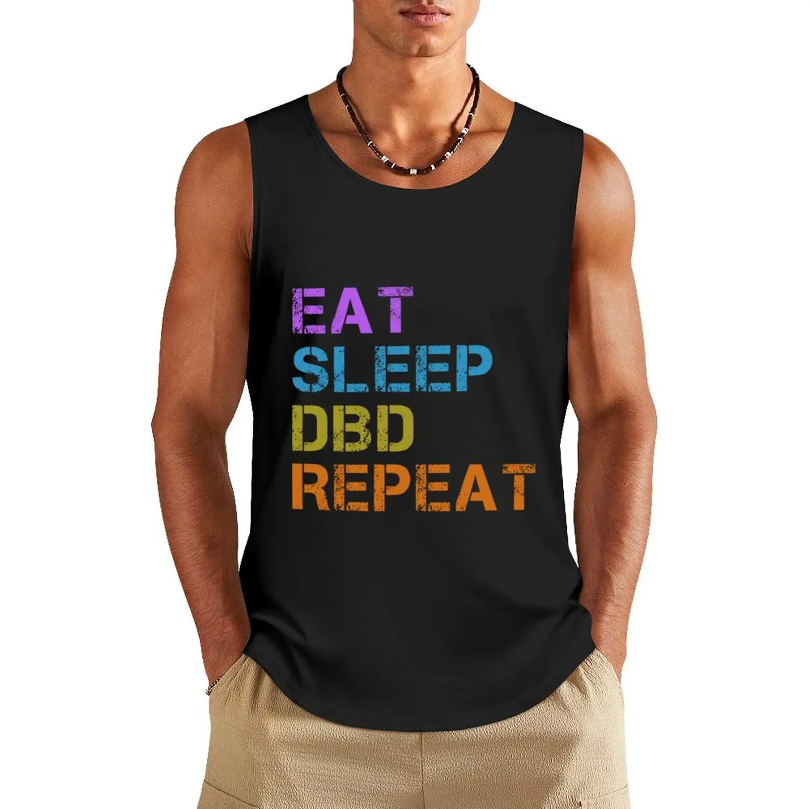 

EAT SLEEP DBD REPEAT Tank Top sleeveless bodybuilding men clothes Sleeveless T-shirt Men's clothes