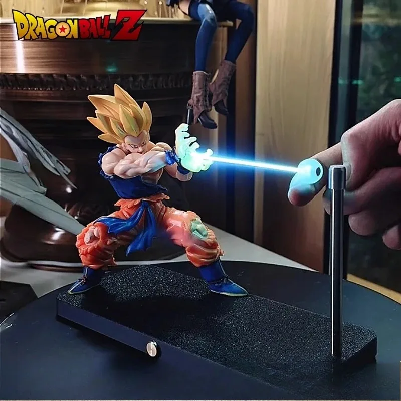 Luz nocturna Dragon Ball Super Saiyan Goku - Lámpara de escritorio LED 3D Kamehameha Wave, decoración de figuras de acción de anime, coleccionable con alimentación USB