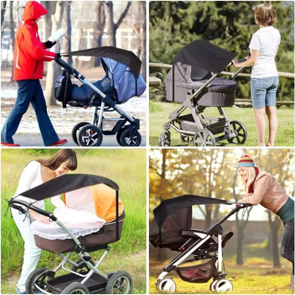 

Extended Baby Stroller Sunshade Cover Sunscreen Lightweight Baby Pram Canopy Waterproof Breathable Pushchair Visor Travel
