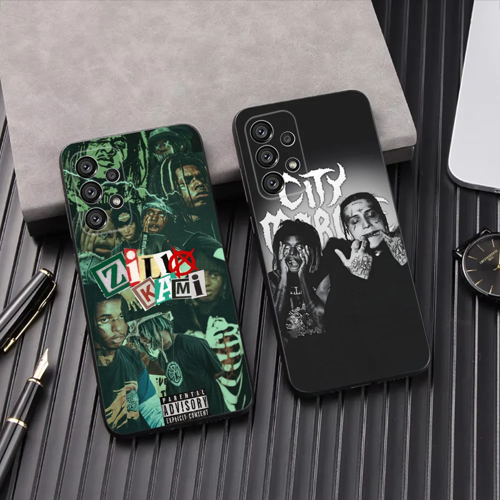 

City M-Morgue Phone Case For Samsung Galaxy A13,A21s,A22,A31,A32,A52,A53,A71,A80,A91 Soft Black Shell
