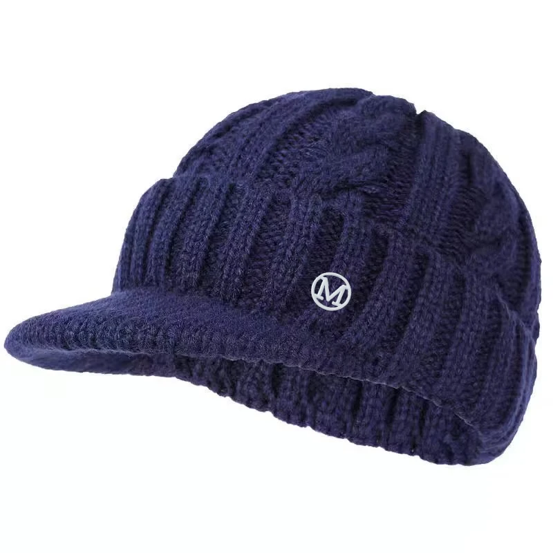 1 قطعة قبعة شتوية دافئة في الهواء الطلق ، للجنسين إضافة الصوف تنوعا غطاء للأذنين داندي أغطية الرأس مع حافة ، مناسبة للرياضة في الهواء الطلق ، التنقل