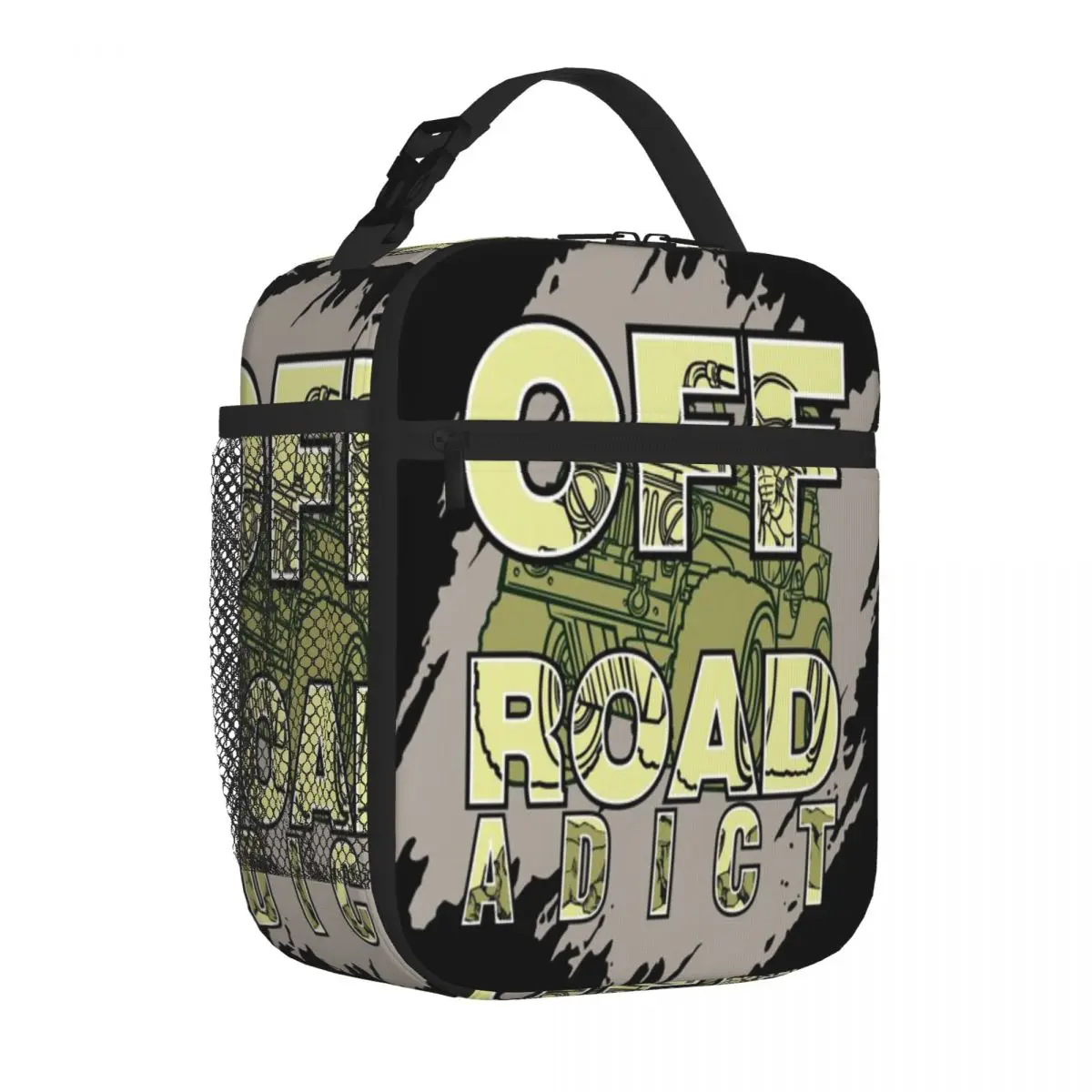Hot Sale Off Road Adict Plant Print Sports Lunch Bag Family Outing Thermal Lunch Bag