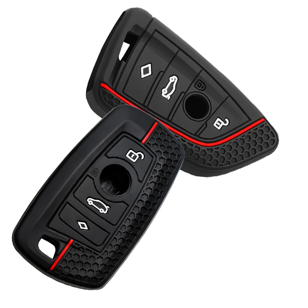 Silicone Car Remote Key Case Cover Shell Fob Holder for BMW X1 X3 X4 X5 X6 Series 1 2 3 5 7 G20 G02 G05 G31 G23 F34 F15 F40 IX3