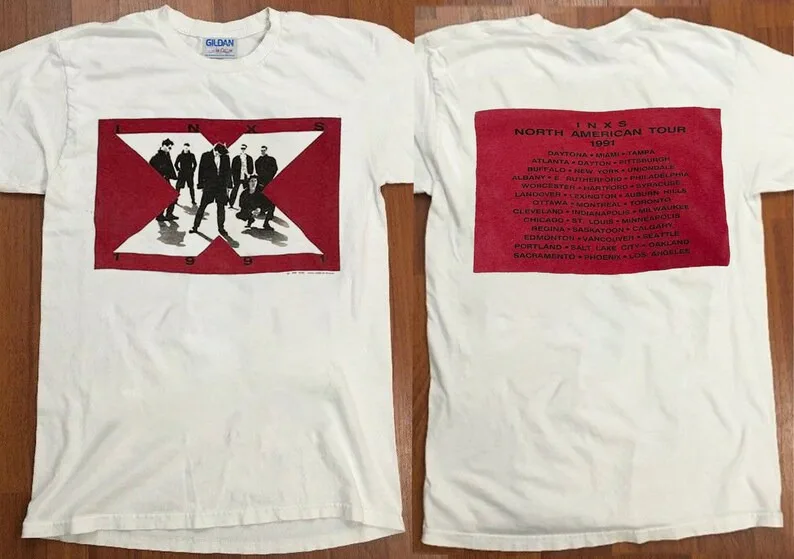 

1991 Vtg INXS Североамериканская футболка