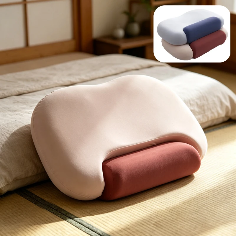 Ergonomic Memory Foam Pillow Dual-Core Zero-Pressure Neck Support for Adults Relieves Neck Fatigue Improves Sleep Quality 베개