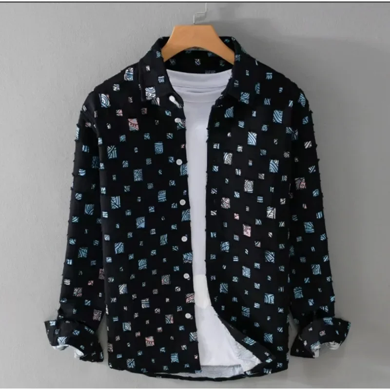 

Мужские куртки Tide, свободная уличная одежда с вырезами, индивидуальный дизайн, крутое уличное однобортное осеннее шикарное пальто 21F3411