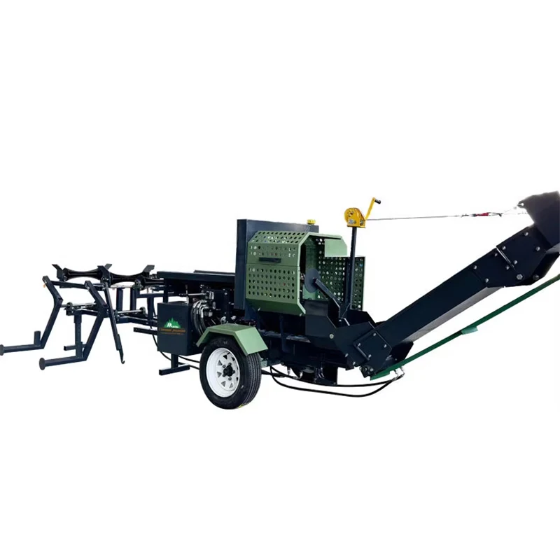 Log Splitter Manual Firewood Processor Hydraulic Automatic Log Splitter 15HP Splitter-Saw Combination Equipment(Customized)
