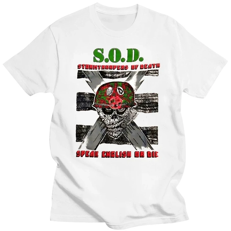 S. o. D.ストームトルーパー男性と女性のための万能Tシャツ、ツアーロックバンド、カジュアルストリートウェア、トレンディな毎日夏