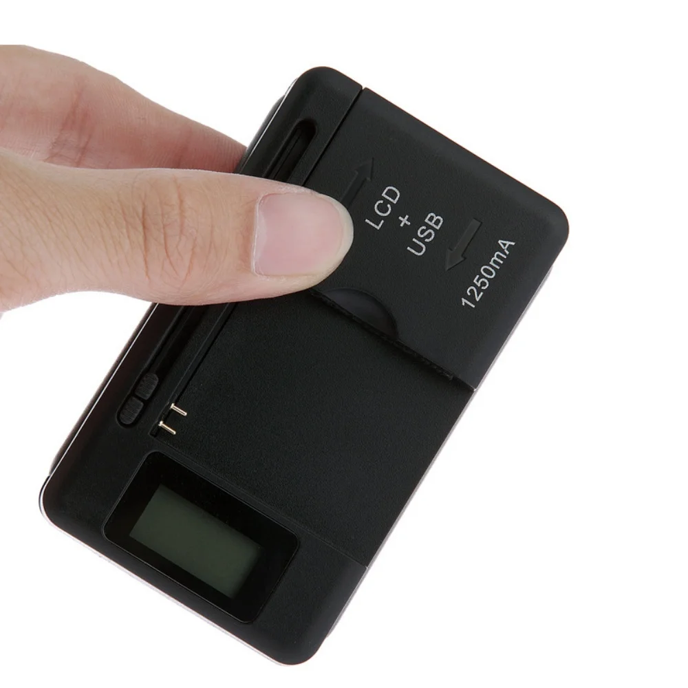 Ładowarka mobilna Uniwersalny ekran LCD Port USB do ładowarek do telefonów komórkowych Ładowanie akumulatora 32-55 mm Wtyczka US EU — zdjęcie produktu 2
