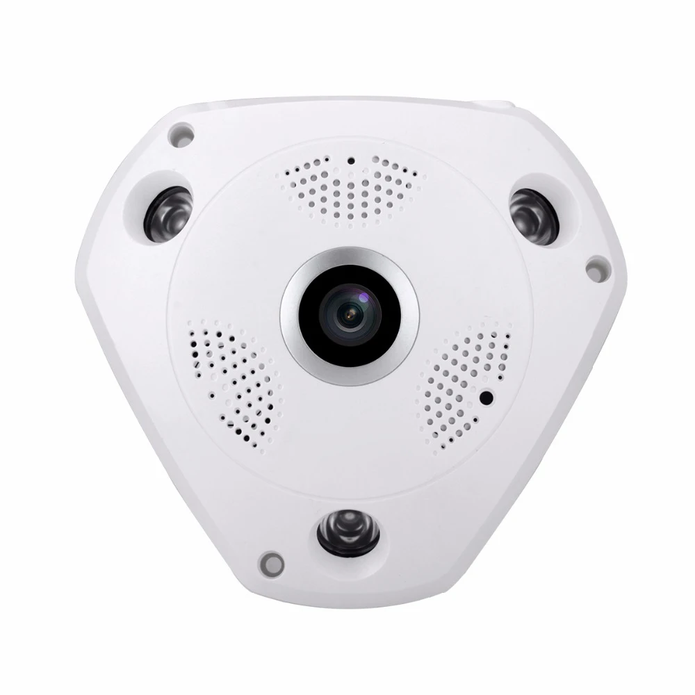 H.265 4MP Dome IP POE Camera 180 Degree 360 Degree Lens Plastic Case Home Security Network Camera Indoor