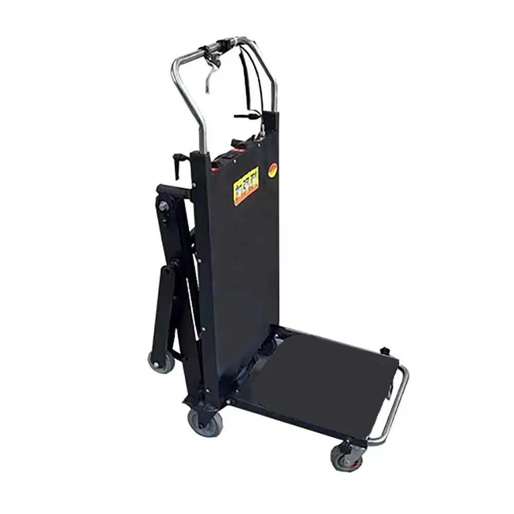 

【Hot】Crawler Type Foldable Steel Platform Lift Move Handing Transport Tool Trolley Electric Stair Climbing Machine