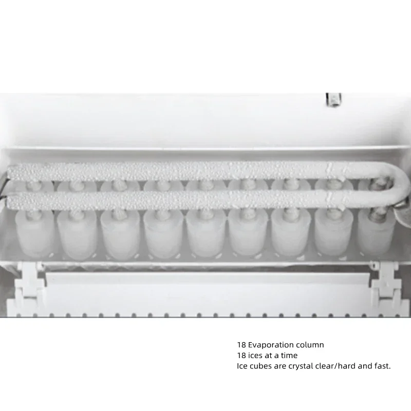 ZB-20A Macchina per il ghiaccio 35KG/24H Macchina per il ghiaccio piccola macchina per la produzione di ghiaccio rotonda e la frantumazione del ghiaccio