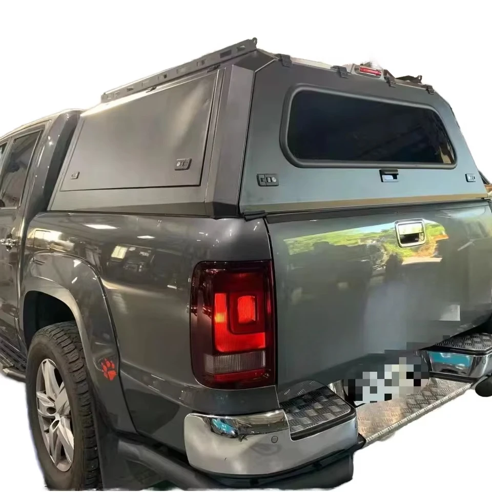 Truck Canopy, for Amarok Galvanized Steel, Pickup Hardtop, with Tempered Glass, Camper Shell, Offroad Accessories