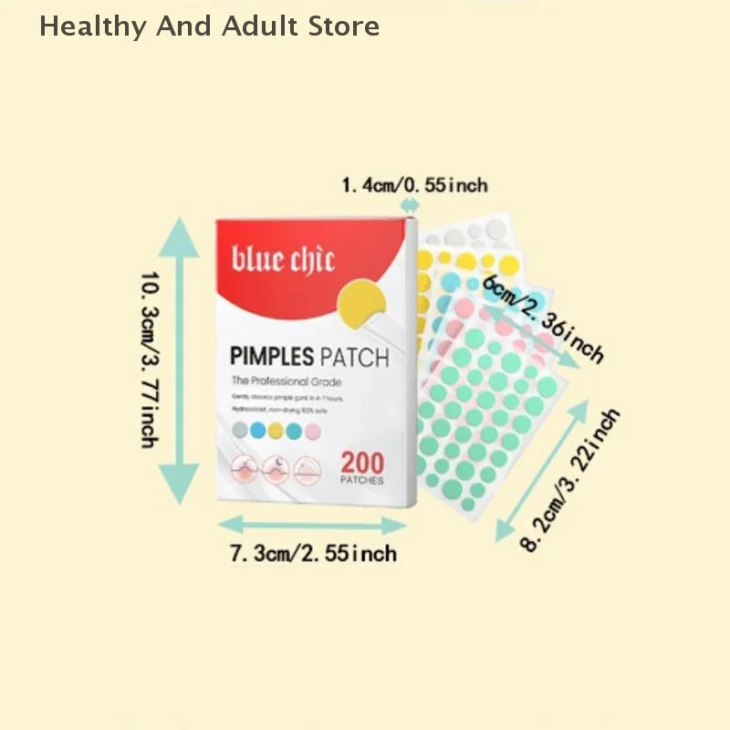 200 teile/satz Gemischte Farbe Cartoon Akne Aufkleber Sternförmige Herzförmige Kreisförmige Aufkleber Hautpflege Und Gesichts Make-Up Werkzeuge