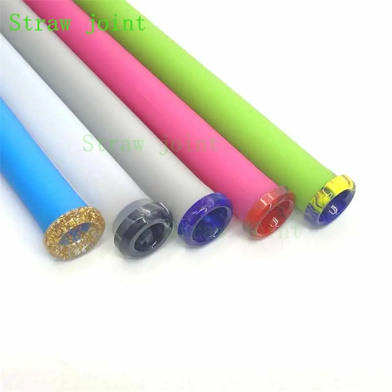 1PC Random Color 810 Short Profile M Without Rubber Ring Resin Straw Joint