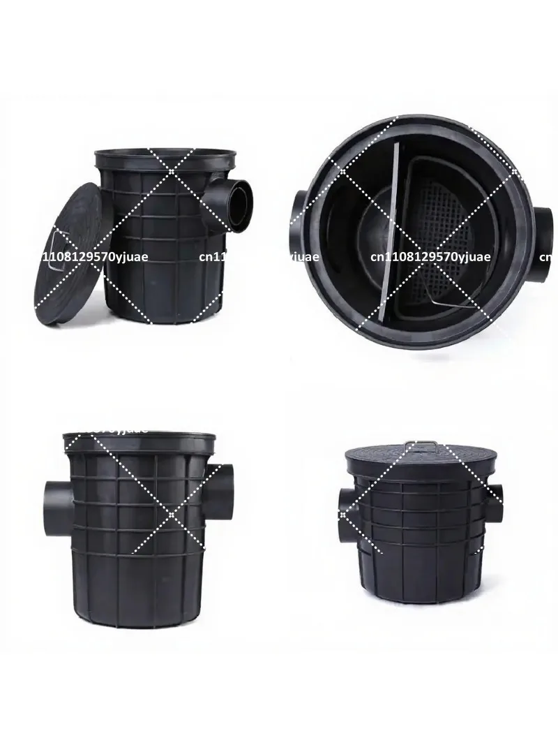 Underground Oil Water Separator Plastic Grease Trap Grease Interceptor Hair Collector Drain Kitchen Wastewater Treatment