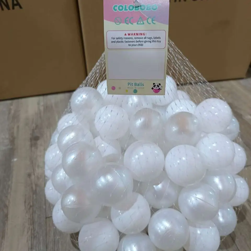 Ball Pit Ball 5.5CM 100Pcs White Pearl White Baby Ocean Plastic Balls For Play House Tents Kids Outdoors Toys