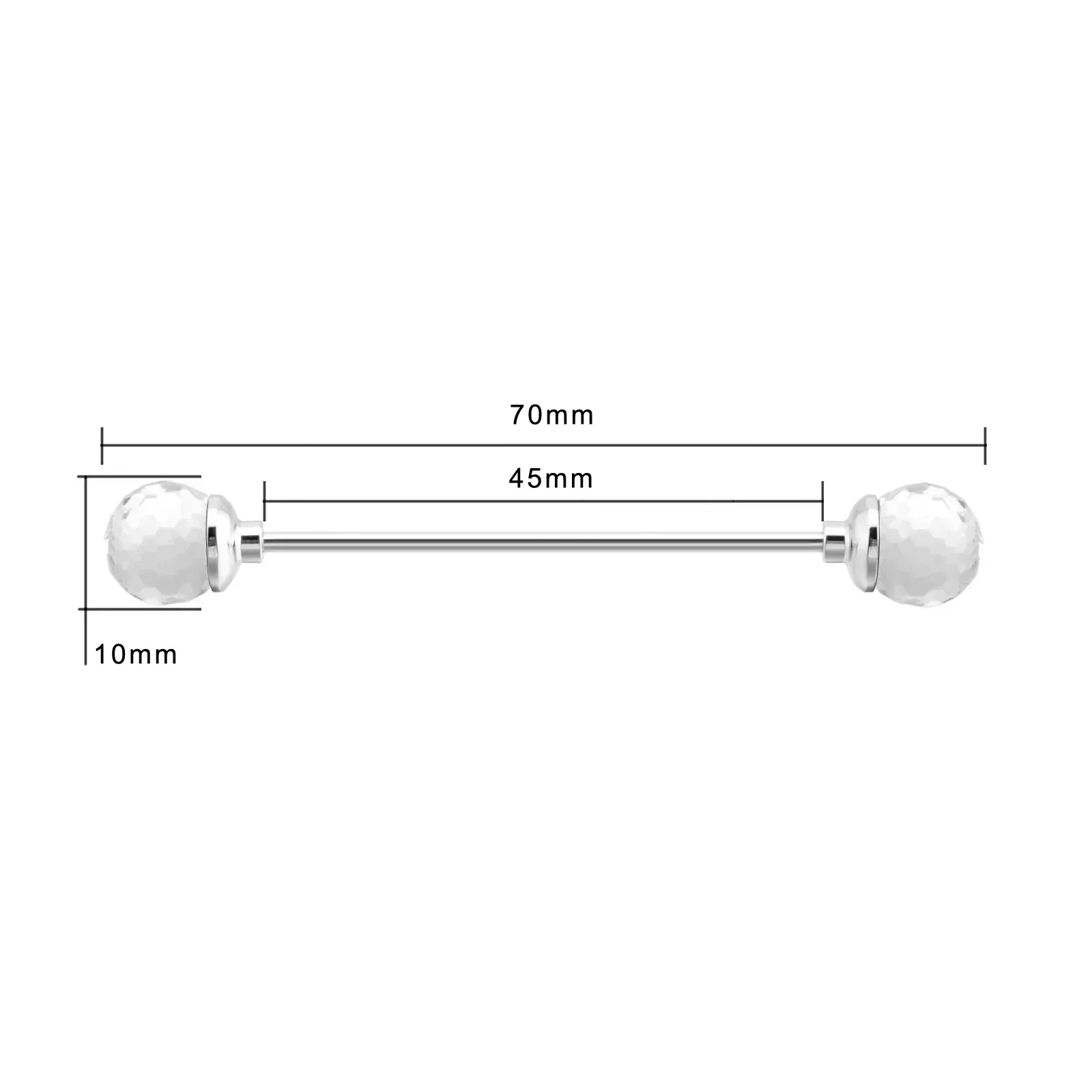 Fashion Collar Pin Trendy Men\'s Shirt Round Multi-faceted Ball Hole Collars Pins  Business Accessories Gift Can Unscrew