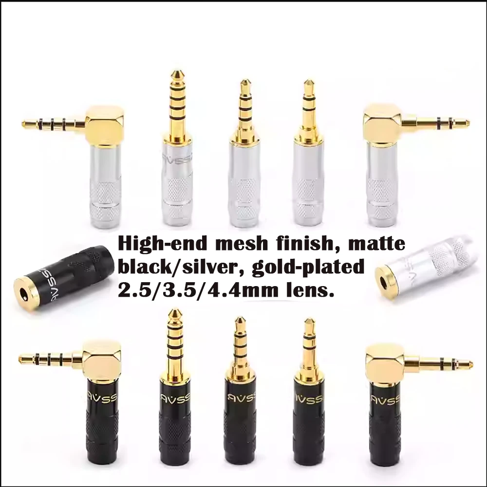 Audio Plug 2/3/4 Pole Headphones Audio Jack DIY Replacement 3.5mm Stereo Plug Metal Headphone Plug Connector
