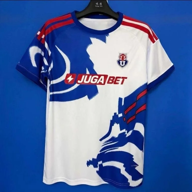 2627 Saison Chileanische Universitäts-Auswärts-Fußballtrikot Kurzarm-Sportbekleidung 3D-Digitaldruck Schnelltrocknendes T-Shirt Top FamilyMatching – Detail 4