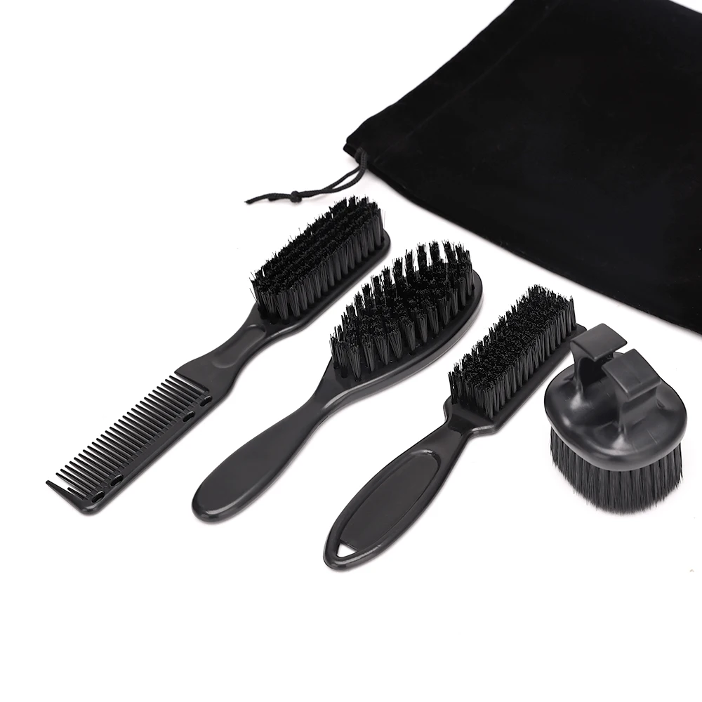 Salon Hair Clean Brush Set Hangable Design Hair Cleaning Neck Brush Ring Beard Brush Stylist Styling Brush Set