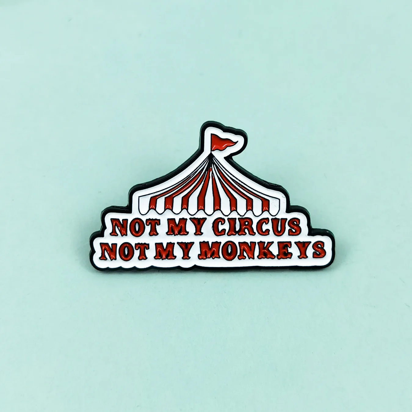 Broche com citações em inglês, vermelho, simples, criativo, personalizado, liga, crachá, roupas, mochila, acessórios versáteis, presente