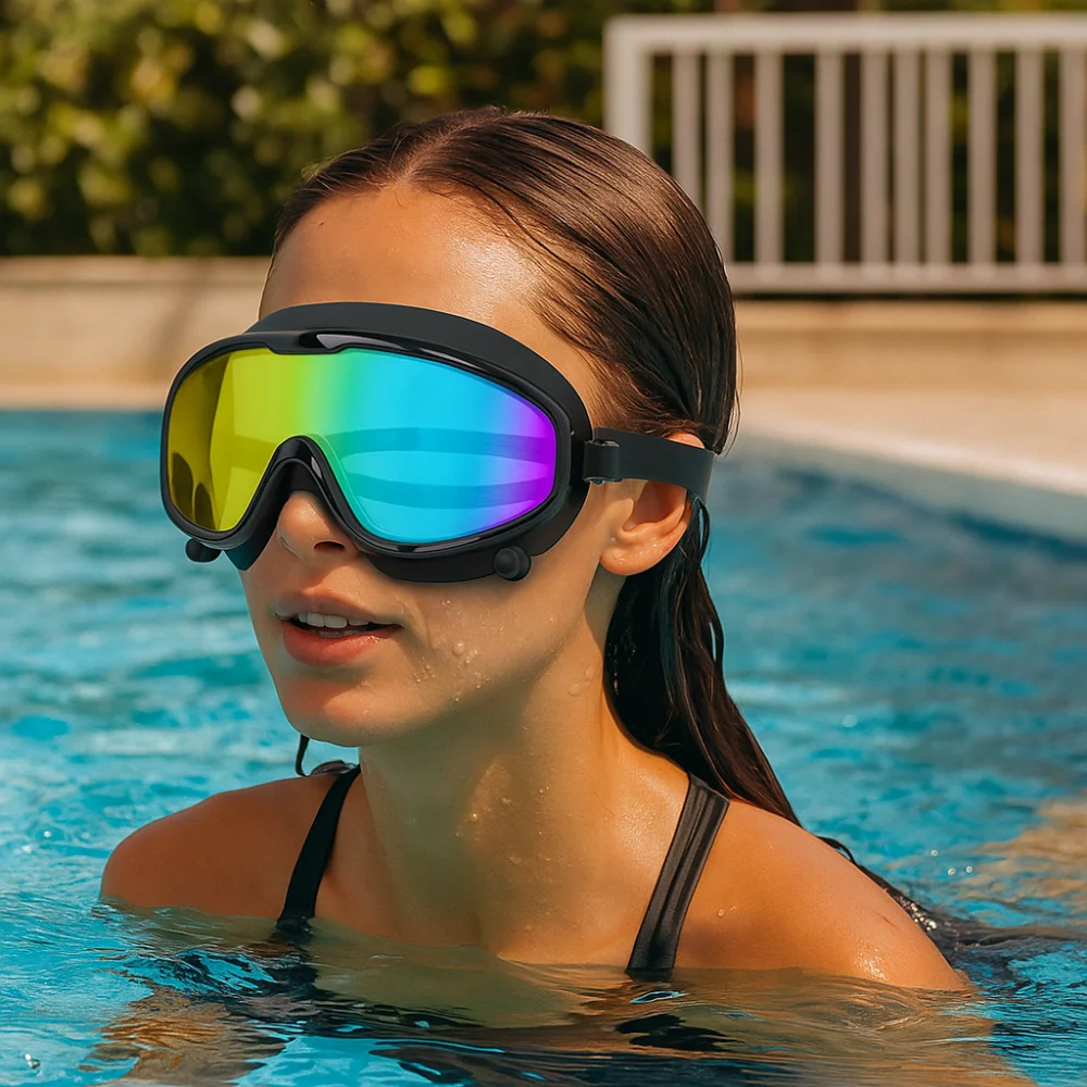 

Противотуманные очки для дайвинга из ПК, противотуманные водонепроницаемые очки для плавания HD, широкий обзор, защита от ультрафиолета, очки для плавания, бассейн