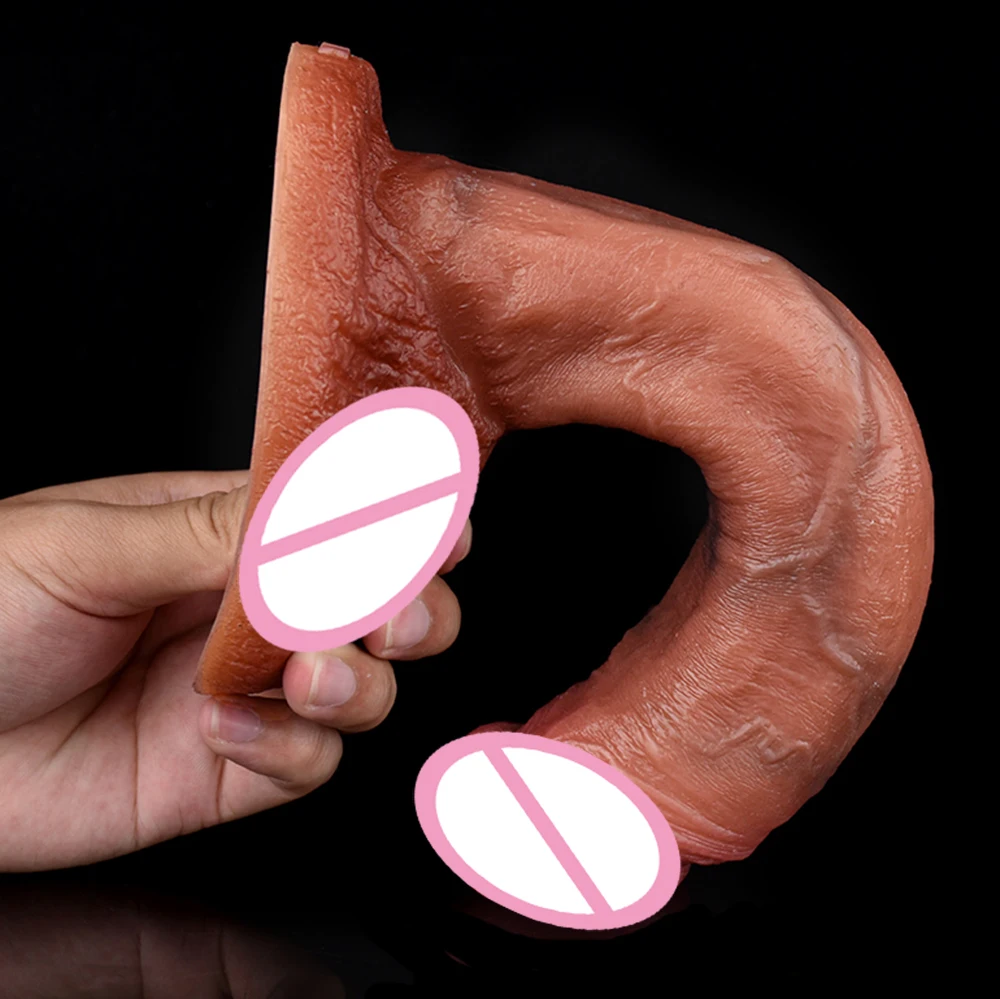 FAAK Silicone Realistic dildo With Sucker Strapon Artificial Penis Sex Toys For Women Female Masturbator Skin Touch Anal Plug