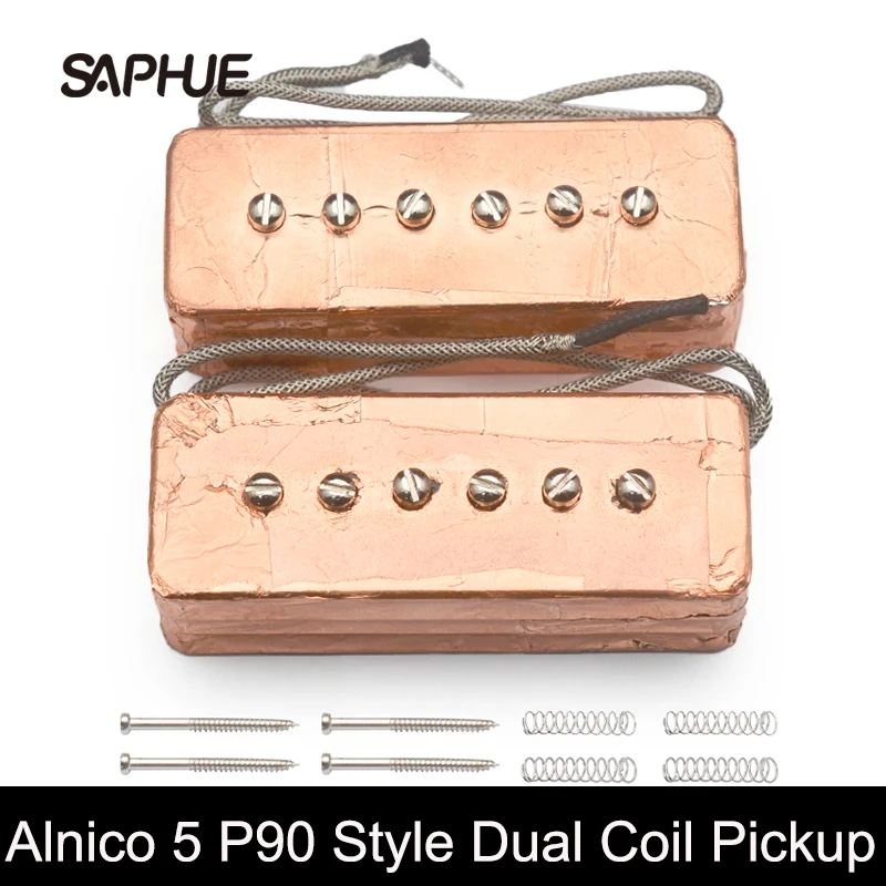 Dual Coil Pickup for Electric Guitar, Noiseless Humbucker, Alnico 5, P90 Style, 6K, 9K