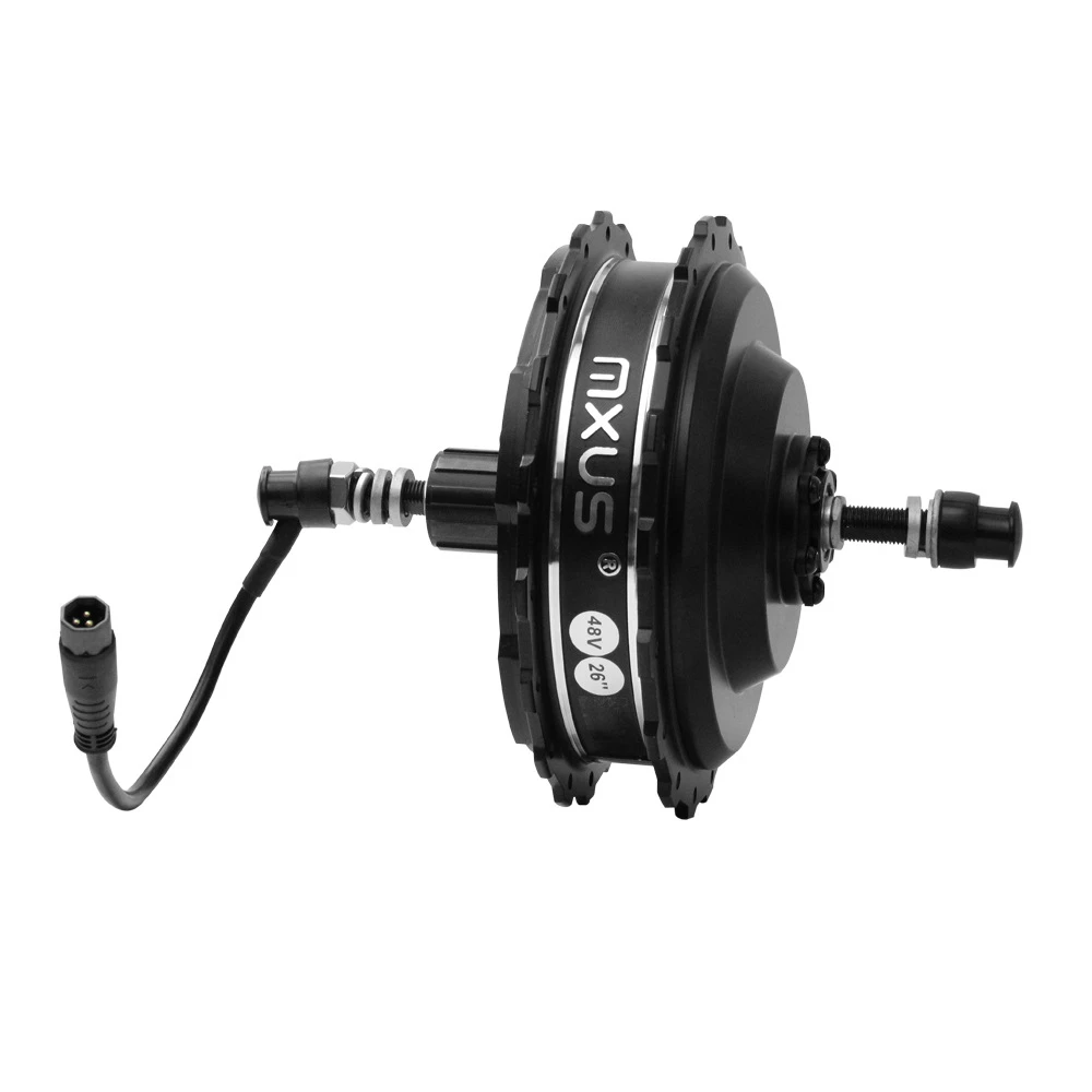 MXUS 48V750W Rear Drive Cassette Toothed Wheel Hub Motor XF-19C 142mm Large Waterproof 9-Core Adapter Cable Bicycle refit  Motor