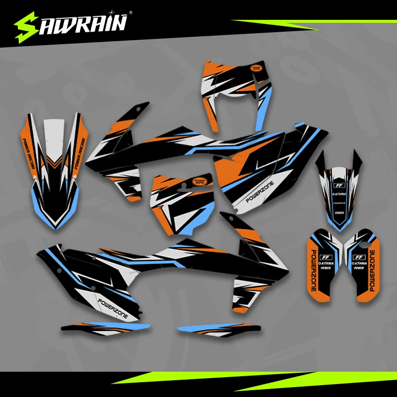 

Мотоциклетные графические фоны Sawrain, наборы наклеек для KTM EXC XCW SXF 16-18SXF 17-19EXC 006