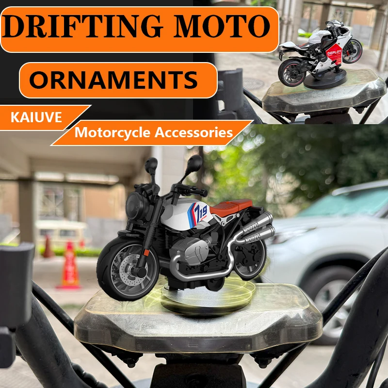 

For DUCATI Kawasaki Harley motorcycle Drift Rotating Auto Turning motorcycle Model Center Console Ornaments Christmas Gifts