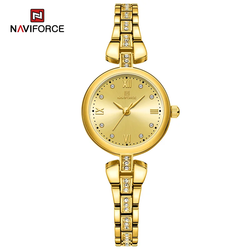 

NAVIFORCE Brand Women Watch Zinc Alloy Bracelet Quartz Wristwatch Waterproof Fashion Simple Ladies Clock Relogio Feminino 2023