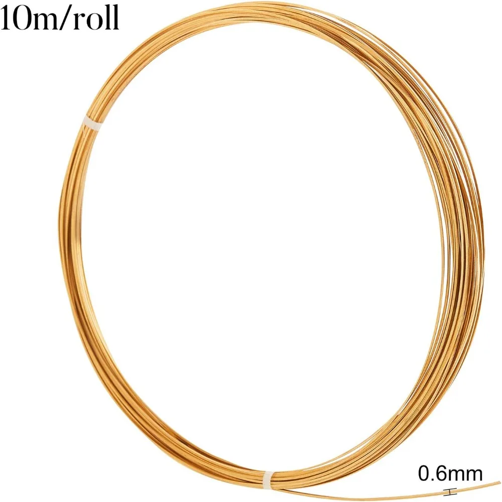 22 Gauge 33 Feet Square Copper Wire Half Hard Yellow Brass Wire for Ring Making, Beading Wrapping and Other Jewelry Craft