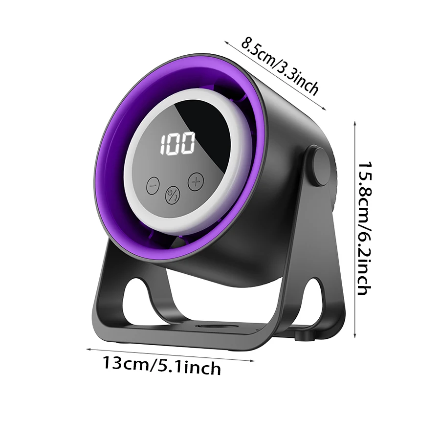 USB Desktop/Hanging Multi-Purpose Small Fan LCD Portable Small Fan with LCD Display Power Level image 6