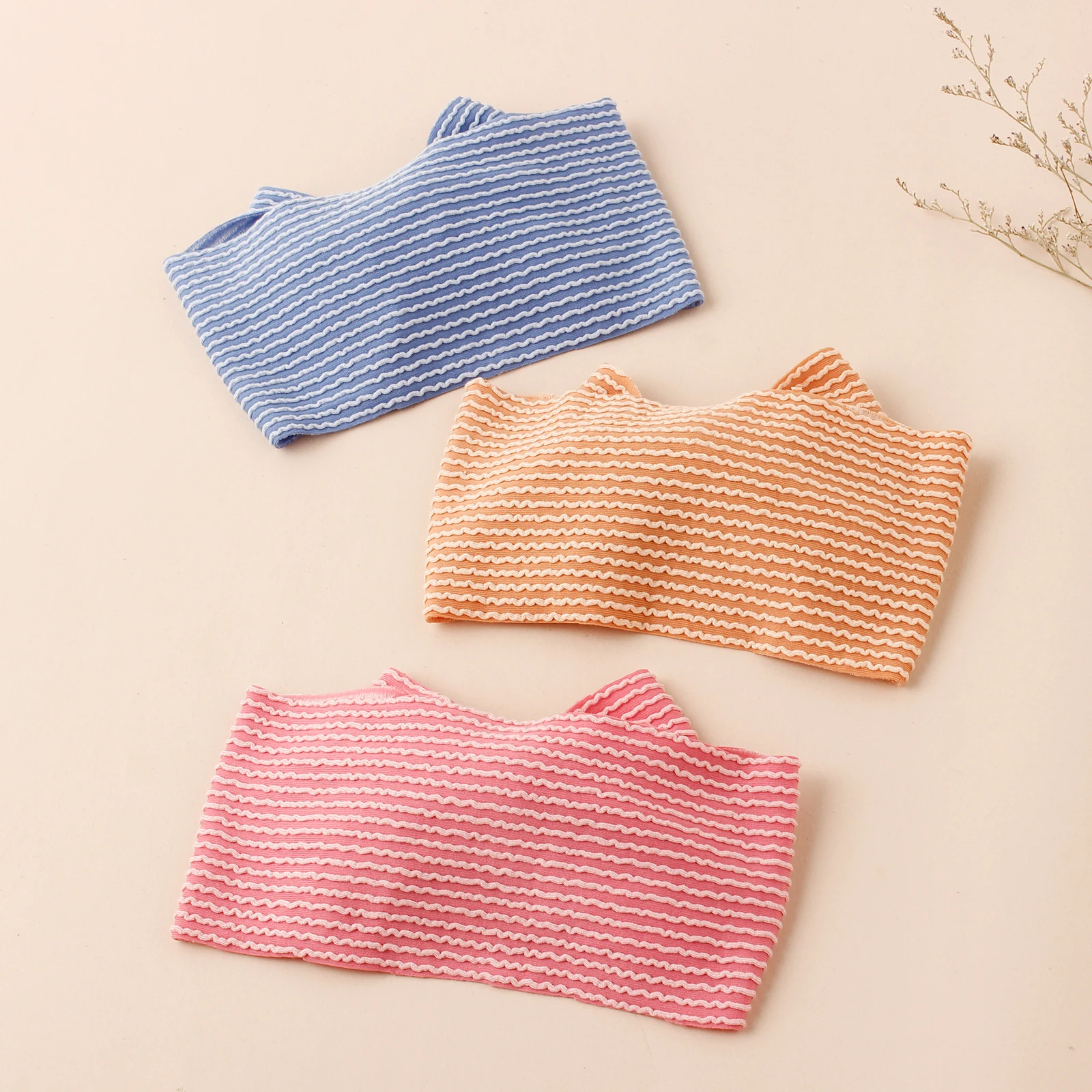 3 Pieces of Soft and Comfortable Elastic Headbands with Cute Striped Bows Perfect for Daily Wear and Photos Suitable For Baby