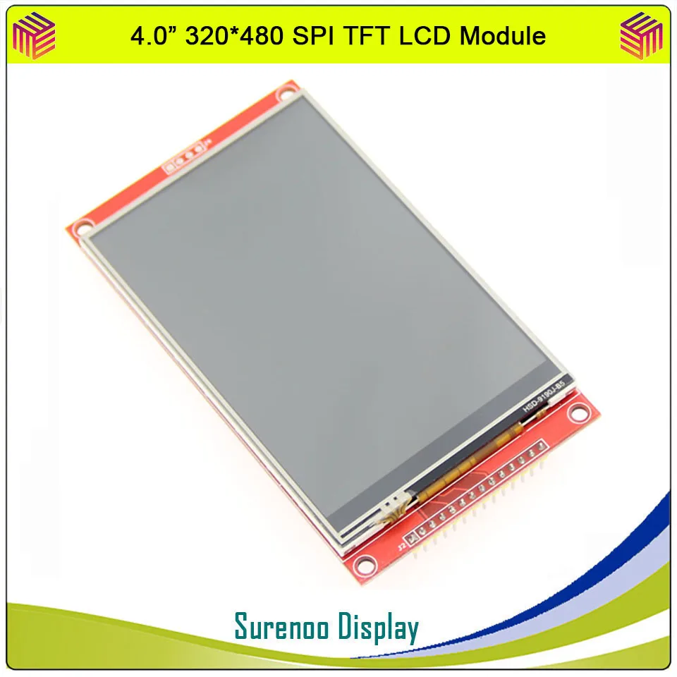 4.0 "Inch 480*320 MCU SPI Serial TFT LCD Modul Tampilan Layar dengan Panel Sentuh Build-In driver ST7796S