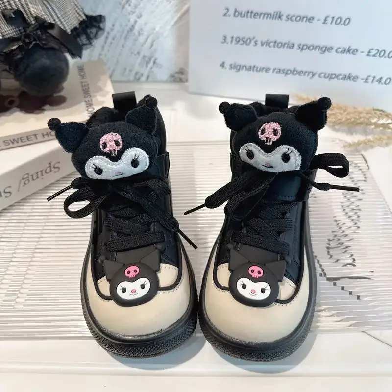 Kuromi Anime Kawaii Sanrio Ins scarpe causali Cute Cartoon bambini Sneakers sportive scarpe in Cashmere adorabili regali Y2k per bambini