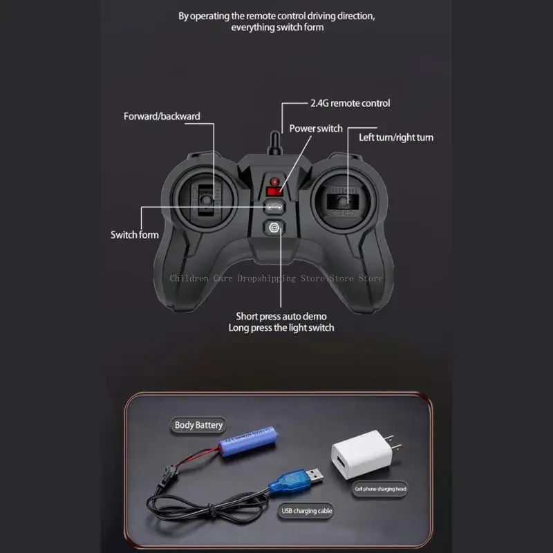 Télécommande à télécommande Robot Toy Toy Transformation Drift Fonction Véhicule télécommandée électrique pour les filles