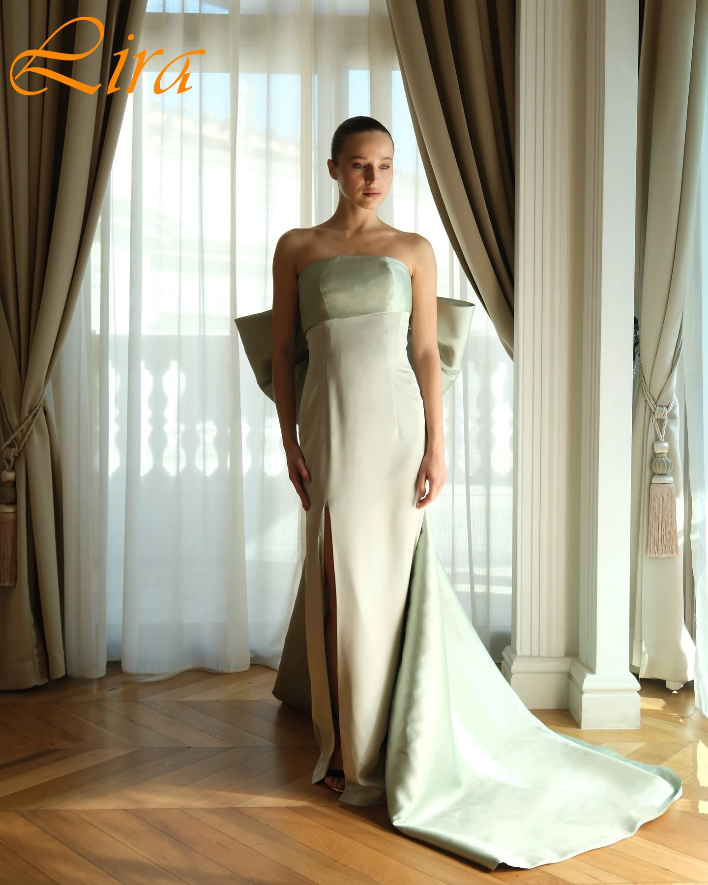 

Customized Straight Strapless Sleeveless Elegant Evening Dress Classic Delicate Celebrity Gowns Fashion High Quality Party Dress