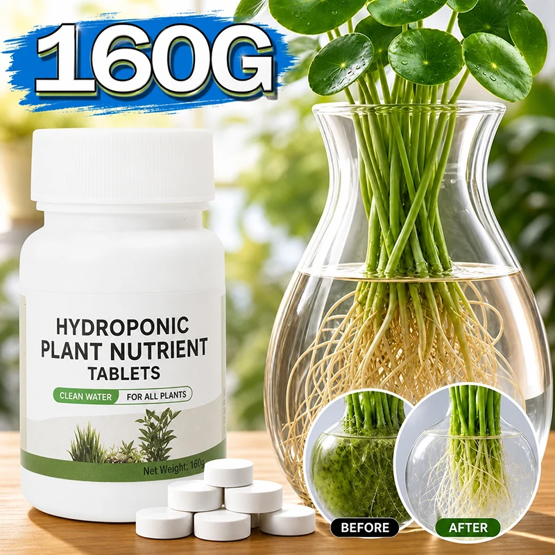160G Hydroponic Water Purification Tablets For Fresh Cut Flowers Vase Clean Prevent Stinky Water Reduce Frequent Water Changing