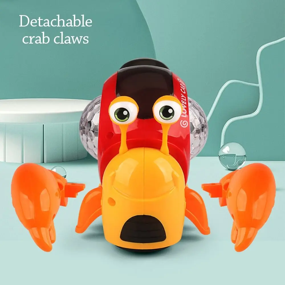 Cartoon Snail Baby Crawling Crab Toy Musical Interactive Musical Light Toy Tummy Time Light Up Early Educational Toy