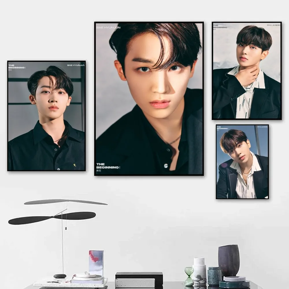 Kpop Group ATBO The Beginning Music Album Poster Stickers Bedroom Bedside Wall Hanging Painting Living Room Cafe Entrance Mural