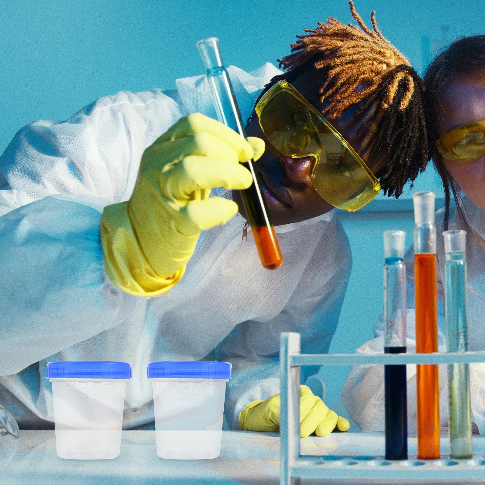 

Набор из 15 градуированных стаканов для образцов объемом 120 мл с герметичными завинчивающимися крышками, лабораторные мерные стаканы для патологии, гистологии, цитологии, образцов мочи