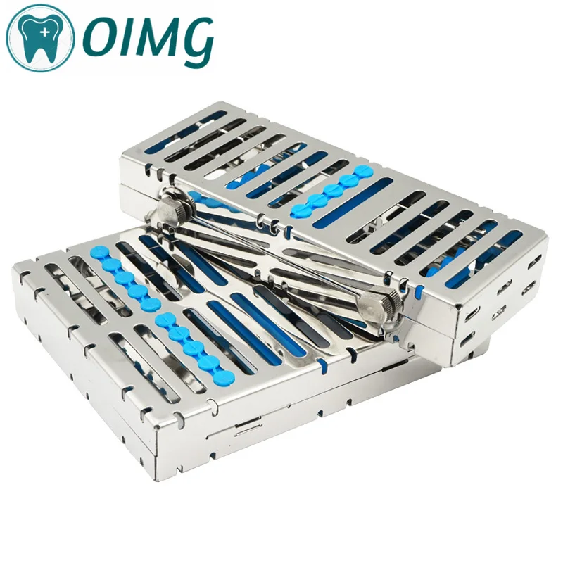 Dental Instrument Sterilization Box Stainless Steel Rack Surgical Autoclavable Dental Cassette File Burs Disinfection Tool