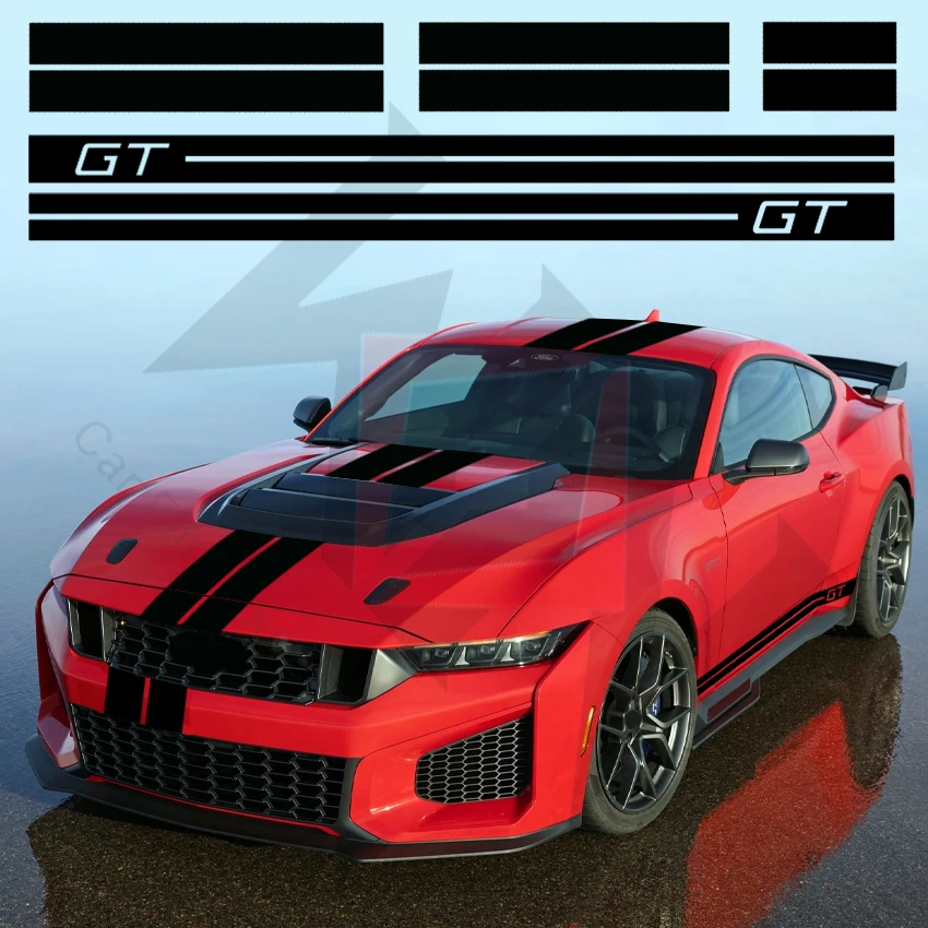 

Наклейки для тюнинга Ford Mustang GT, спортивные виниловые наклейки для декора кузова автомобиля, аксессуары